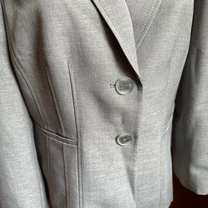 KASPER  Gray Two-Button Career Suit Jacket 16